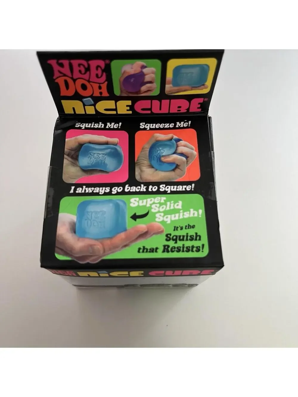 NeeDoh Nice Cube Blue Super Solid Squish Nee Doh Fidget Toy Viral Tiktok